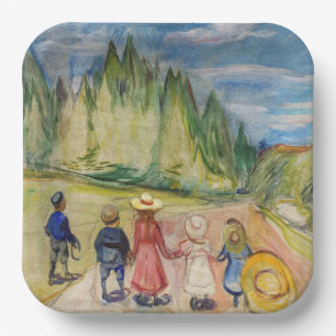 Edvard Munch - The Fairytale Forest Paper Plate