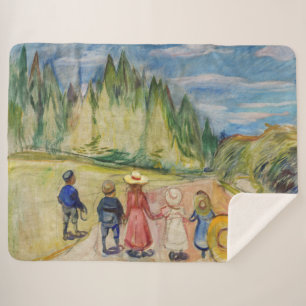 Edvard Munch - The Fairytale Forest Sherpa Blanket