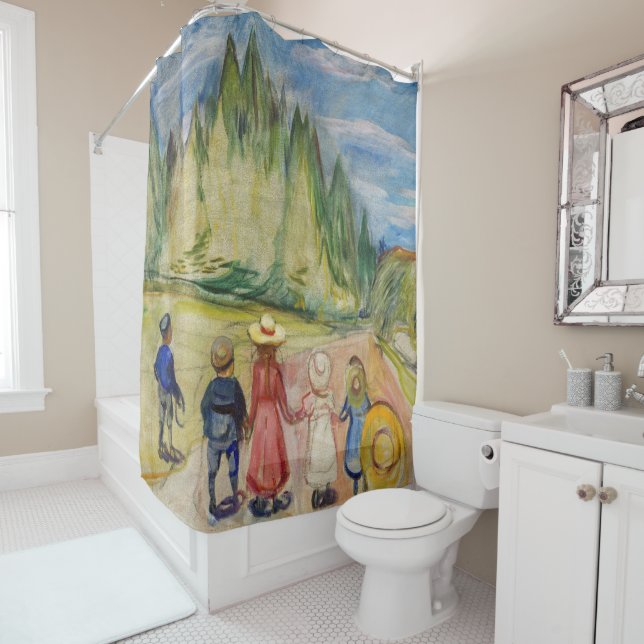 Edvard Munch - The Fairytale Forest Shower Curtain (In Situ)