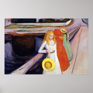 Edvard Munch - The Girls on the Bridge 1901 Poster
