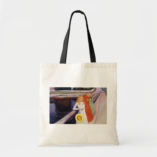 Edvard Munch - The Girls on the Bridge 1901 Tote Bag (Front)