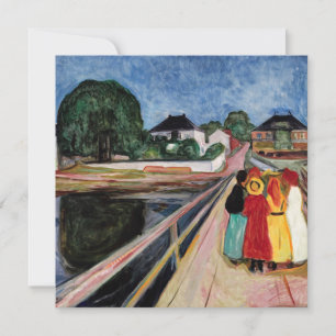 Edvard Munch - The Girls on the Bridge 1902 Thank You Card