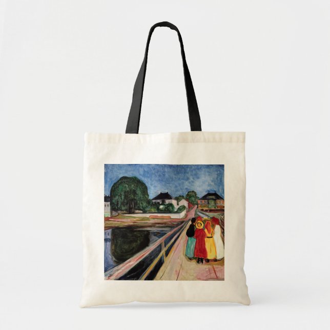 Edvard Munch - The Girls on the Bridge 1902 Tote Bag (Front)