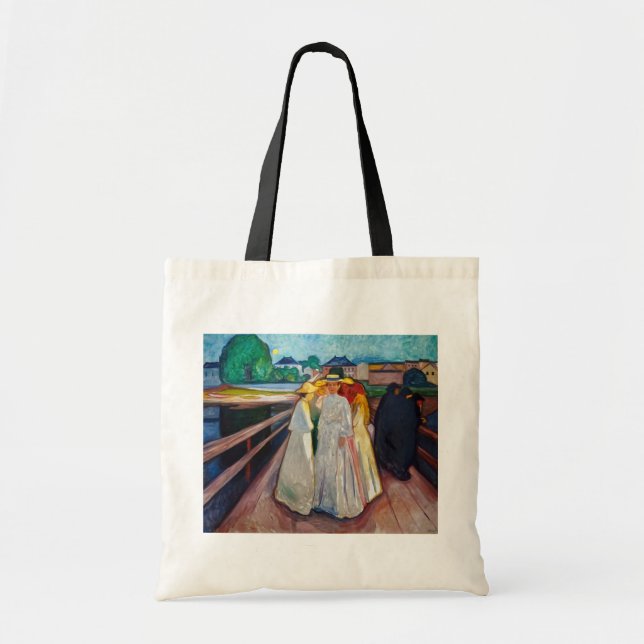 Edvard Munch - The Girls on the Bridge 1903 Tote Bag (Front)