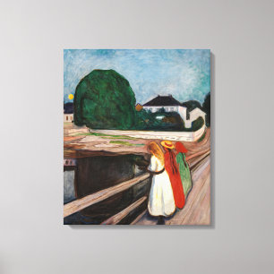 Edvard Munch - The Girls on the Bridge Canvas Print