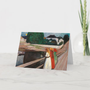 Edvard Munch - The Girls on the Bridge Card