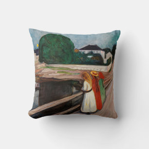 Edvard Munch - The Girls on the Bridge Cushion
