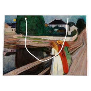 Edvard Munch - The Girls on the Bridge Large Gift Bag