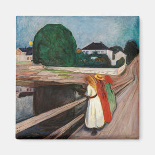 Edvard Munch - The Girls on the Bridge Magnet