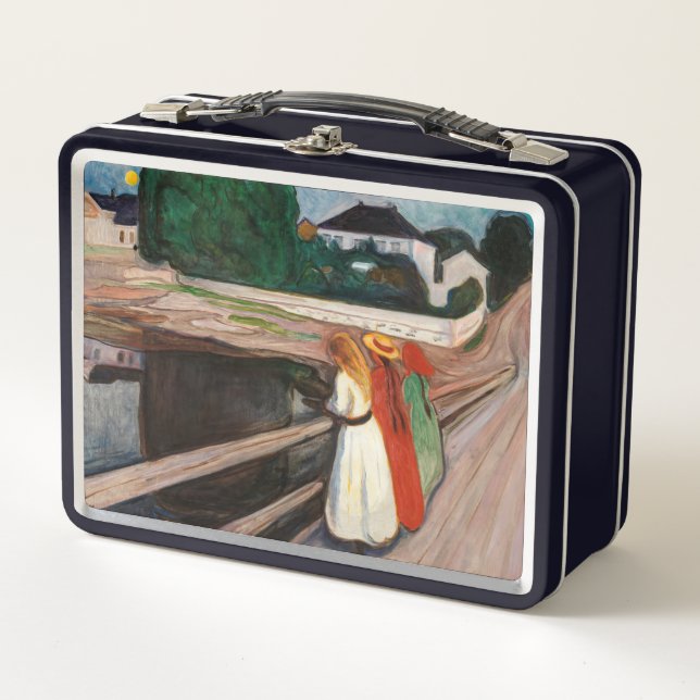 Edvard Munch - The Girls on the Bridge Metal Lunch Box (Front)