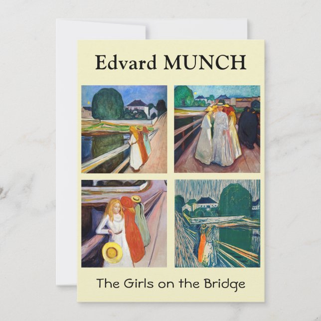 Edvard Munch - The Girls on the Bridge Selection Thank You Card (Front)