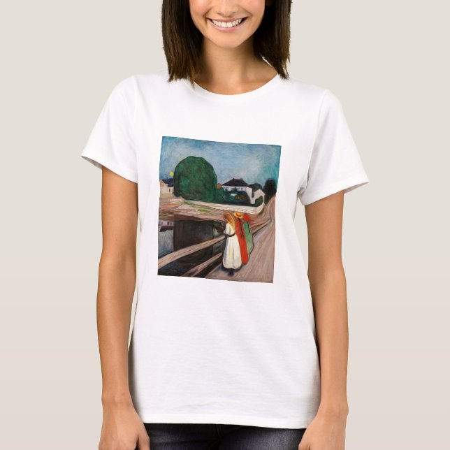 Edvard Munch - The Girls on the Bridge T-Shirt (Front)