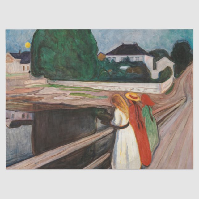 Edvard Munch - The Girls on the Bridge Tissue Paper (Front)