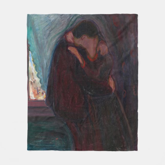 Edvard Munch - The Kiss Fleece Blanket (Front)