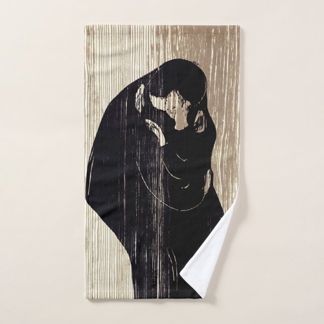 Edvard Munch - The Kiss IV Bath Towel Set (Hand Towel)