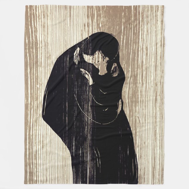 Edvard Munch - The Kiss IV Fleece Blanket (Front)