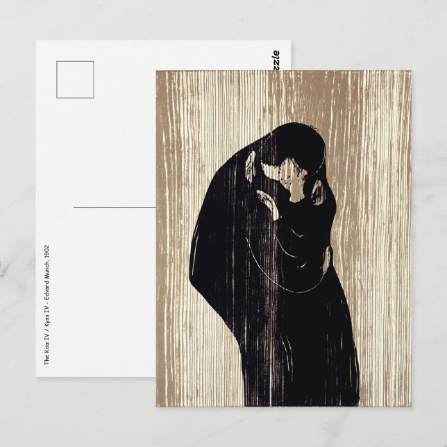 Edvard Munch - The Kiss IV Postcard (Front/Back)