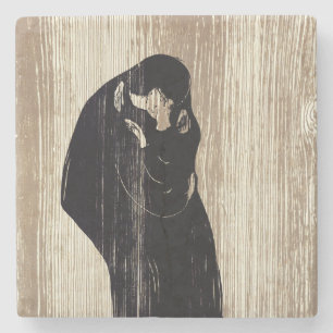 Edvard Munch - The Kiss IV Stone Coaster