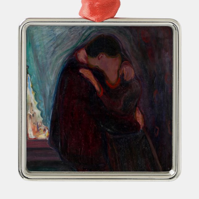 Edvard Munch - The Kiss Metal Tree Decoration (Front)