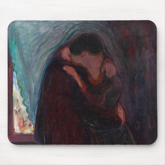 Edvard Munch - The Kiss Mouse Mat (Front)