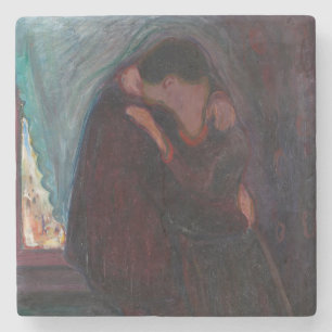 Edvard Munch - The Kiss Stone Coaster