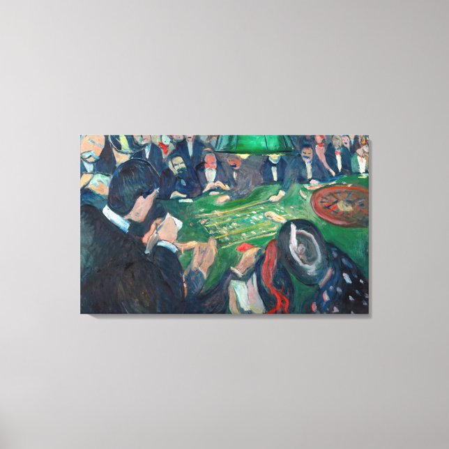Edvard Munch - The Roulette Table in Monte Carlo Canvas Print (Front)