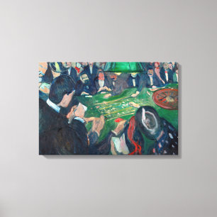Edvard Munch - The Roulette Table in Monte Carlo Canvas Print