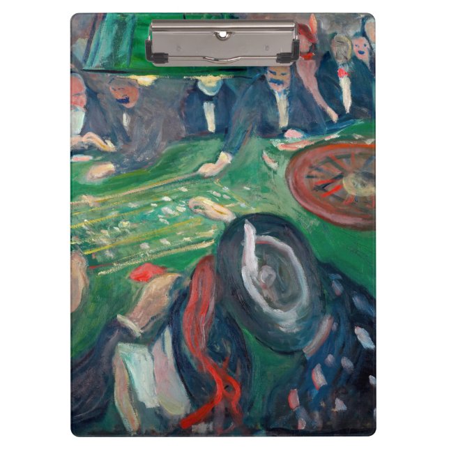 Edvard Munch - The Roulette Table in Monte Carlo Clipboard (Front)