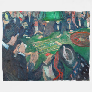 Edvard Munch - The Roulette Table in Monte Carlo Fleece Blanket