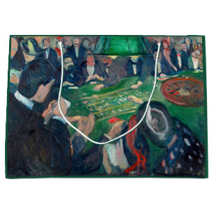 Edvard Munch - The Roulette Table in Monte Carlo Large Gift Bag