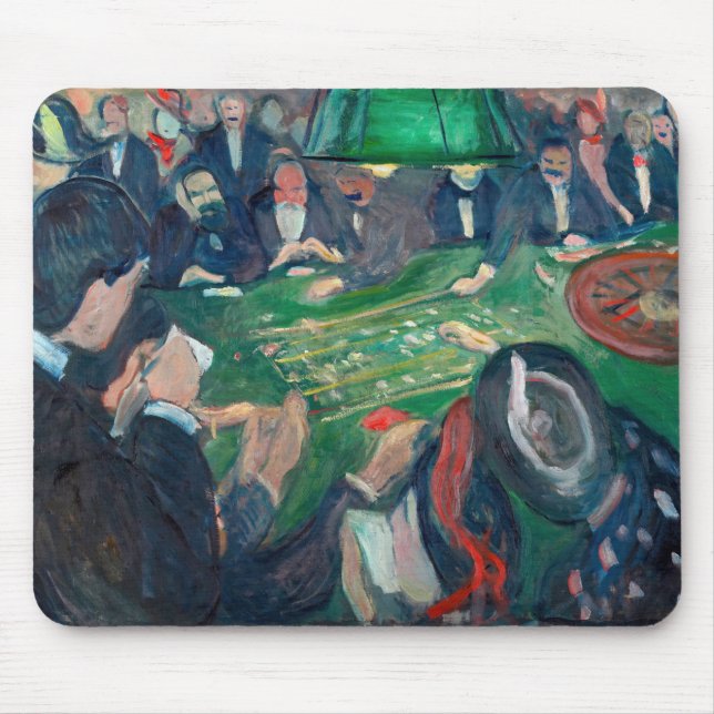 Edvard Munch - The Roulette Table in Monte Carlo Mouse Mat (Front)