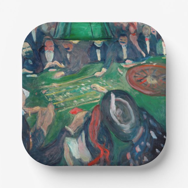 Edvard Munch - The Roulette Table in Monte Carlo Paper Plate (Front)