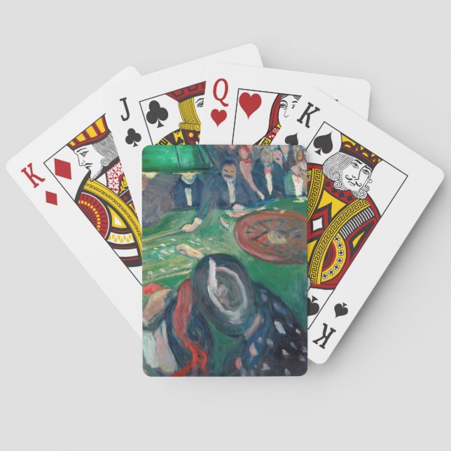 Edvard Munch - The Roulette Table in Monte Carlo Playing Cards (Back)