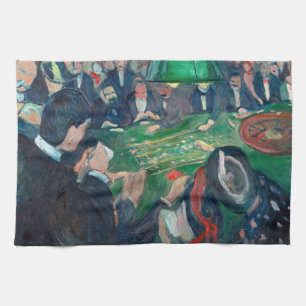 Edvard Munch - The Roulette Table in Monte Carlo Tea Towel