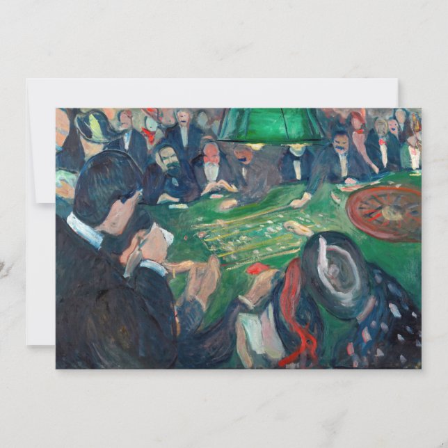 Edvard Munch - The Roulette Table in Monte Carlo Thank You Card (Front)
