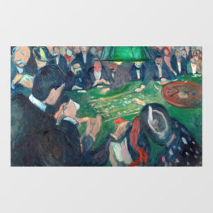 Edvard Munch - The Roulette Table in Monte Carlo Window Cling