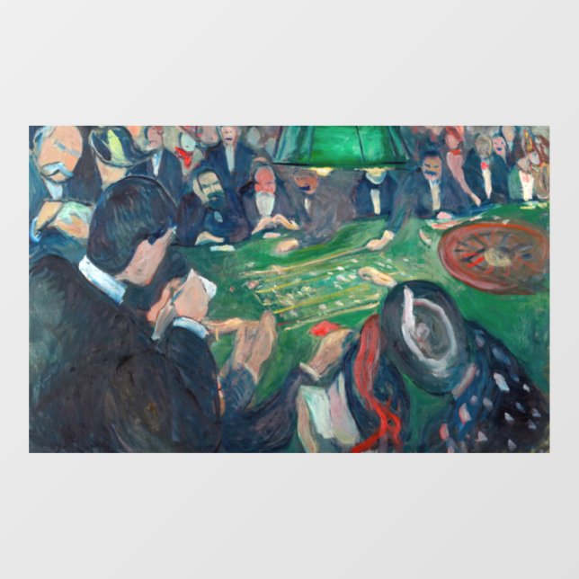 Edvard Munch - The Roulette Table in Monte Carlo Window Cling (Sheet)