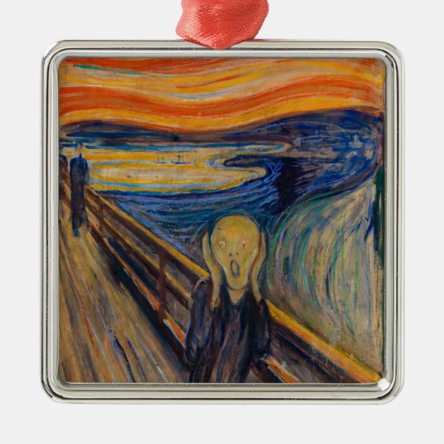 Edvard Munch - The Scream 1893 Metal Tree Decoration (Front)