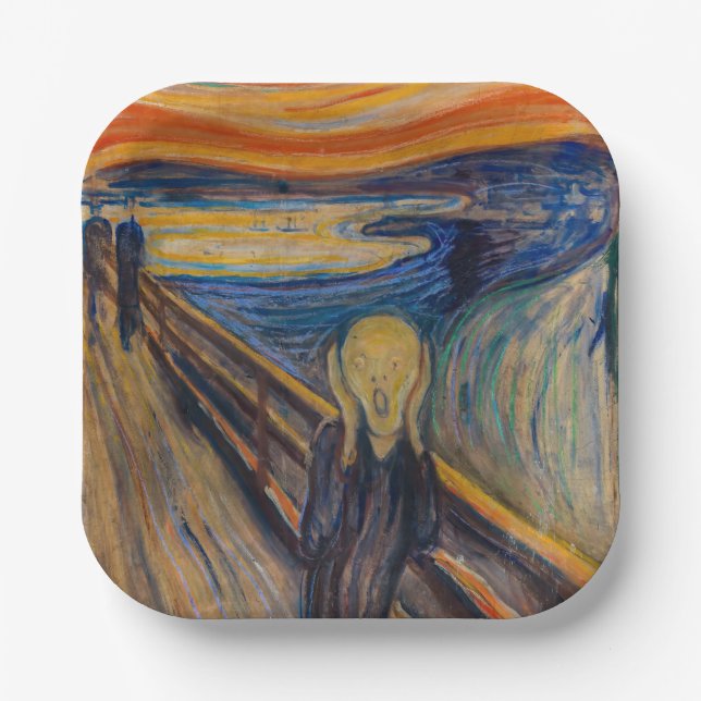Edvard Munch - The Scream 1893 Paper Plate (Front)