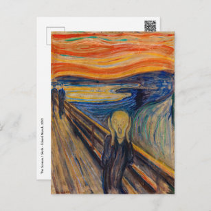 Edvard Munch - The Scream 1893 Postcard