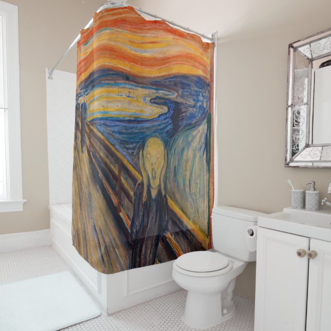 Edvard Munch - The Scream 1893 Shower Curtain (In Situ)