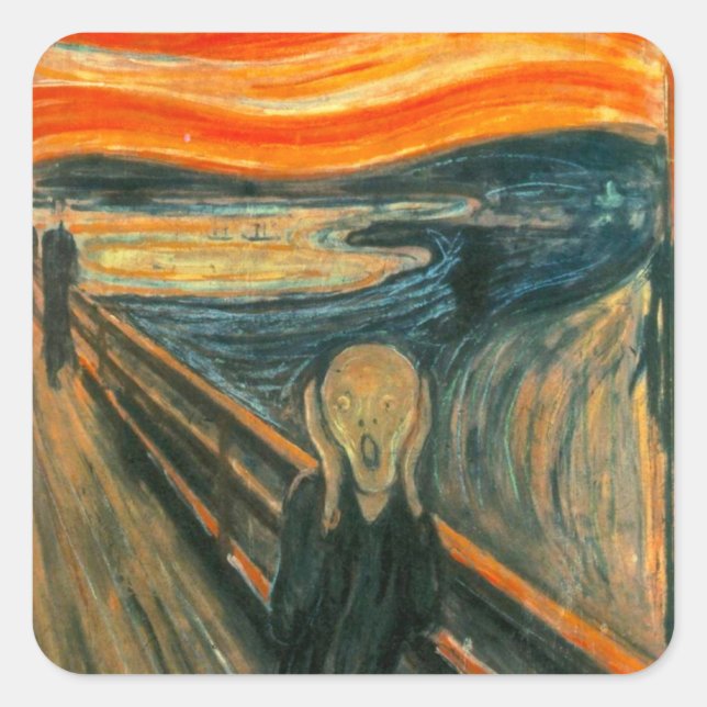 EDVARD MUNCH - The scream 1893 Square Sticker (Front)