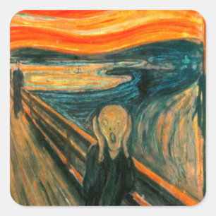 EDVARD MUNCH - The scream 1893 Square Sticker