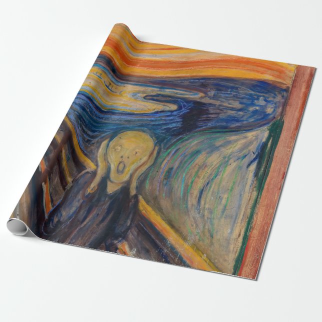Edvard Munch - The Scream 1893 Wrapping Paper (Unrolled)