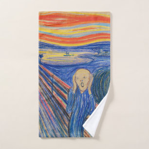 Edvard Munch - The Scream 1895 Bath Towel Set