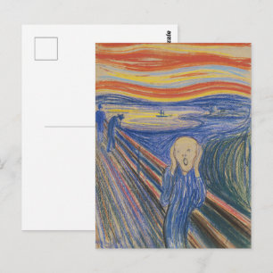 Edvard Munch The Scream 1895 Pastel Art Print Postcard