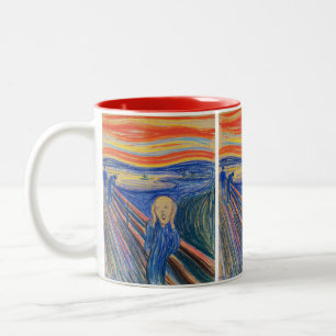 Edvard Munch - The Scream 1895 Two-Tone Coffee Mug