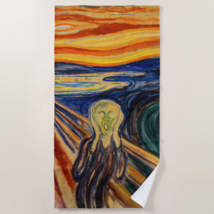 Edvard Munch - The Scream 1910 Beach Towel