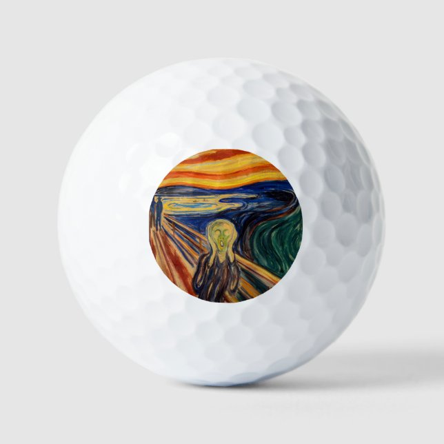 Edvard Munch - The Scream 1910 Golf Balls (Front)