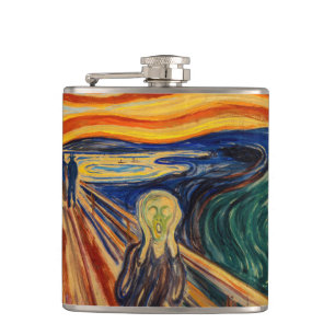Edvard Munch - The Scream 1910 Hip Flask